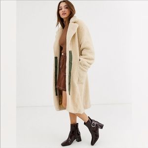 NEW FREE PEOPLE / TESSA LONG TEDDY COAT
